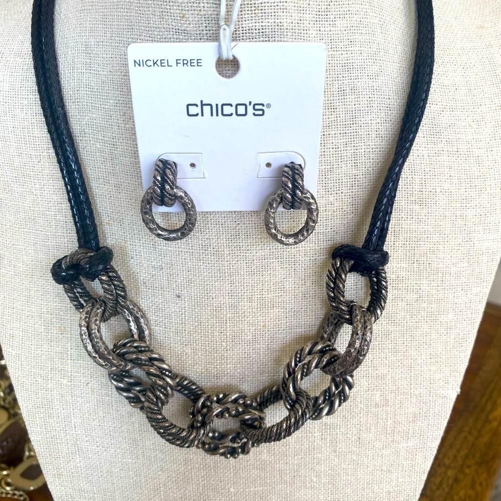 Chico’s earrings and necklace